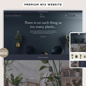 Home Lifestyle Plant Store Wix Website Template: eCommerce Web Design