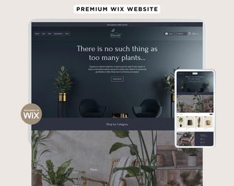 Home Lifestyle Plant Store Wix Website Template: eCommerce Web Design