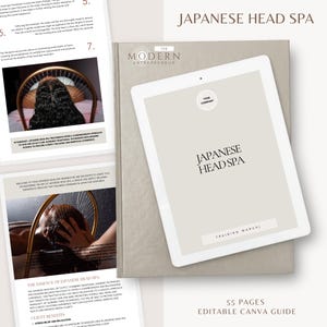 Japanese Head Spa Training Manual: Hair Care Editable Canva Template (Digital Download)