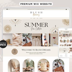 Wix E-commerce Website Template, Wix Website Design, Online Store, Online shop, Wix Template Wix Theme Wix Layout Wix Shop Boho, Any Product