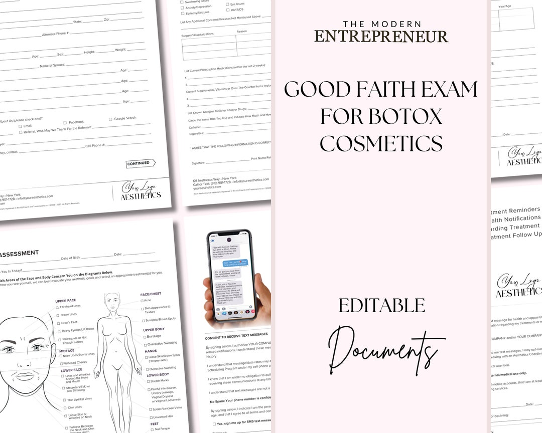 Good Faith Exam for Botox Cosmetics, Patient Assessment, Aesthetics Clinic, Medical Spa, Nurse ...
