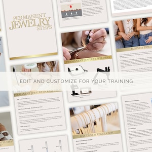 Permanent Jewelry Training Manual for Trainers, Training Course, Mentor Resource, Comprehensive Guide, 112 Pages, Edit in Canva