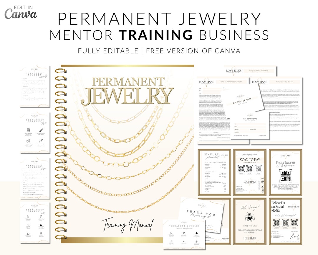 Permanent Jewelry Training Manual: Business Starter Pack (canva ...