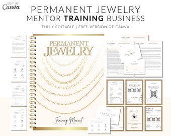 Permanent Jewelry Training Manual: Business Starter Pack (Canva Editable)