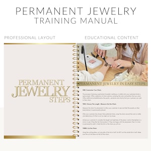 Permanent Jewelry Training Manual for Trainers, Training Course, Mentor Resource, Comprehensive Guide, 112 Pages, Edit in Canva