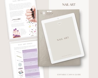 Manual de formación en manicura: Guía de estudio para artistas de uñas (plantilla de Canva)