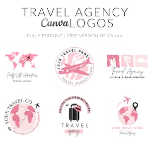 Elegant Travel Agency Logos: Feminine Business Branding (edit in Canva ...