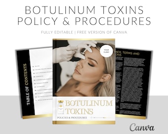 Botulinum Toxins Policy & Procedures Template: Editable Clinic Documents (Canva)