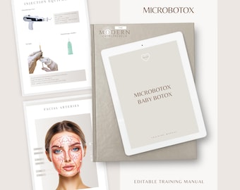Manual de capacitación sobre Baby Botox, Microtox y Mesotox / Editar en Canva