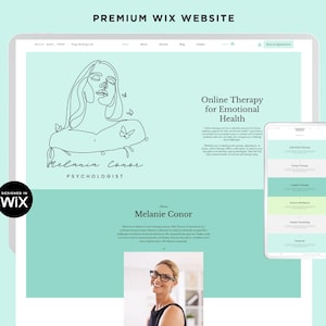 Psychologist Wix Website Template, Psychologists, Therapists and Speech therapists, Editable Wix Site