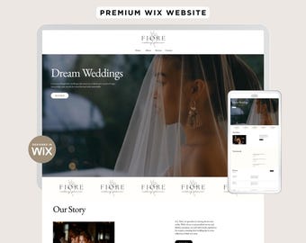 Chic Wedding Planning Wix Website Template: Editable Design