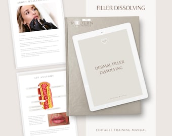 Manual de capacitación sobre disolución de rellenos labiales / Curso editable de reversión de rellenos dérmicos