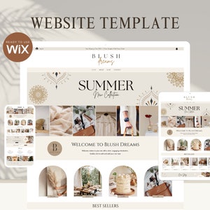 Wix E-commerce Website Template, Wix Website Design, Online Store, Online shop, Wix Template Wix Theme Wix Layout Wix Shop Boho, Any Product