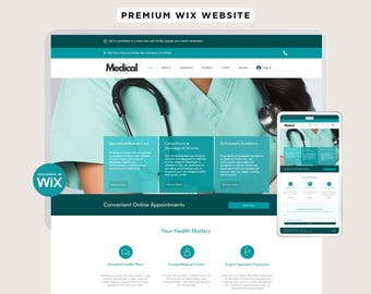 Medical Clinic Wix Website Template: Editable Healthcare Site
