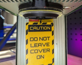 Premium xTool F1 Lens Cover with Caution Tag - Durable PETG-CF Construction