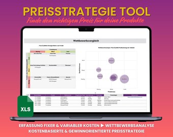 Price Calculation Excel - Price Strategy and Competitive Analysis Tool Excel