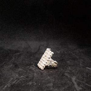 Handcrafted 958 Silver Nepali Ring: Adjustable Boho Ethnic Jewelry