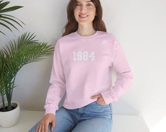 Basketball Sweatshirt, 1984 Sweatshirt, 40th Birthday Sweatshirt, Gift For Her,Basketball Design Heavy Blend™ Crewneck Sweatshirt