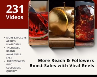 231 Viral AI Reels: ASMR, Relaxing & Slicing Videos (Digital Download)