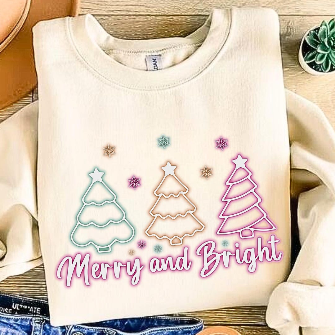 Merry & Bright Christmas Graphic Sweater