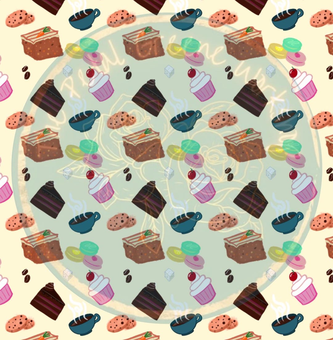 Digital Download Repeating Pattern - Coffee and Cake - Etsy