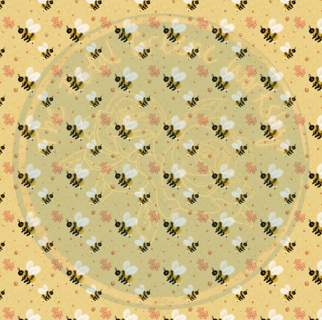 Digital Download Repeating Pattern - Cute Bees - Etsy