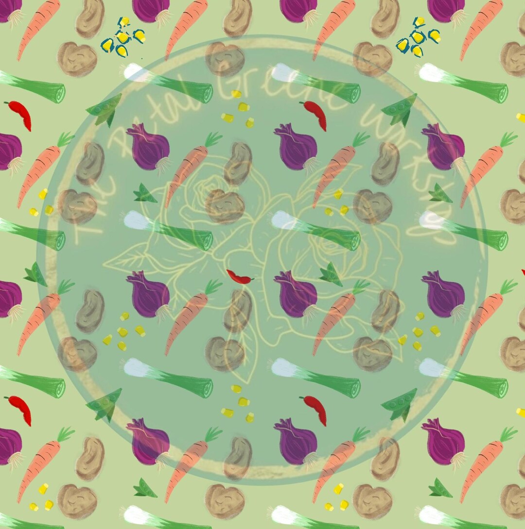 Digital Download Repeating Pattern - Veggies - Etsy