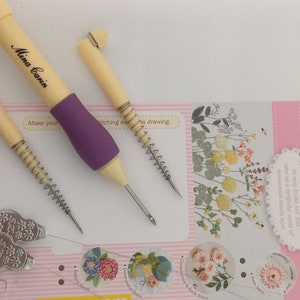 Punch Needle Set/3 size Mina Carin Needle/Punch Needle 3 Size Adjustable Punch Needle Tool Embroidery Set / Mina Carin Punch Embroidery Tool