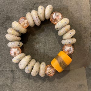 Ghana glass bracelet, Krobo | Ashanti glass sugar bead bracelet, statement bracelet, chunky bracelet, boho,  gift for her,