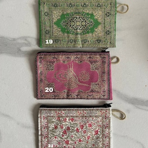 Boho Bag / Cosmetic Bag / Wallet / Turkish Carpet / Oriental Wallet / Coin Purse / Small Bag / Storage image 5