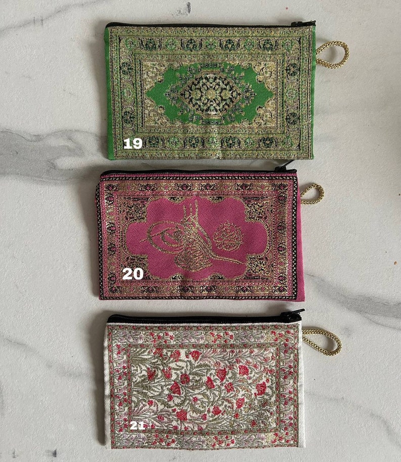 Boho Bag / Cosmetic Bag / Wallet / Turkish Carpet / Oriental Wallet / Coin Purse / Small Bag / Storage image 5