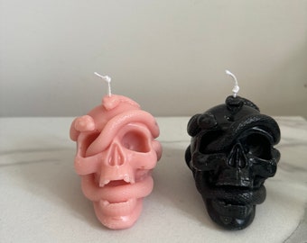 Halloween candle / skull candle / Halloween / pastel / decoration / Halloween decoration