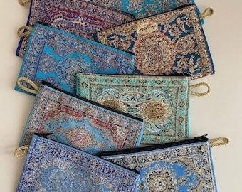 Boho tas/cosmetische tas/portemonnee/Turks tapijt/oosterse portemonnee/portemonnee/kleine tas/opslag