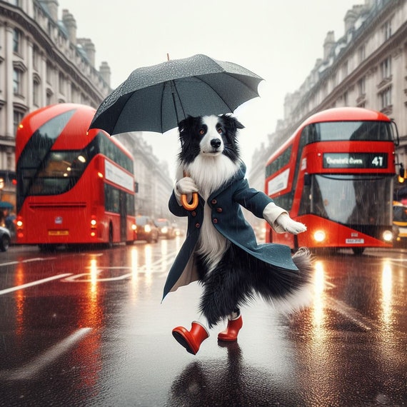 Border collie raincoat on sale