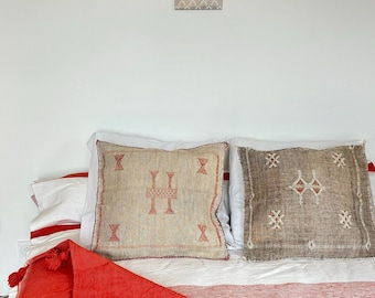 Sabra cushion cover in cactus silk.