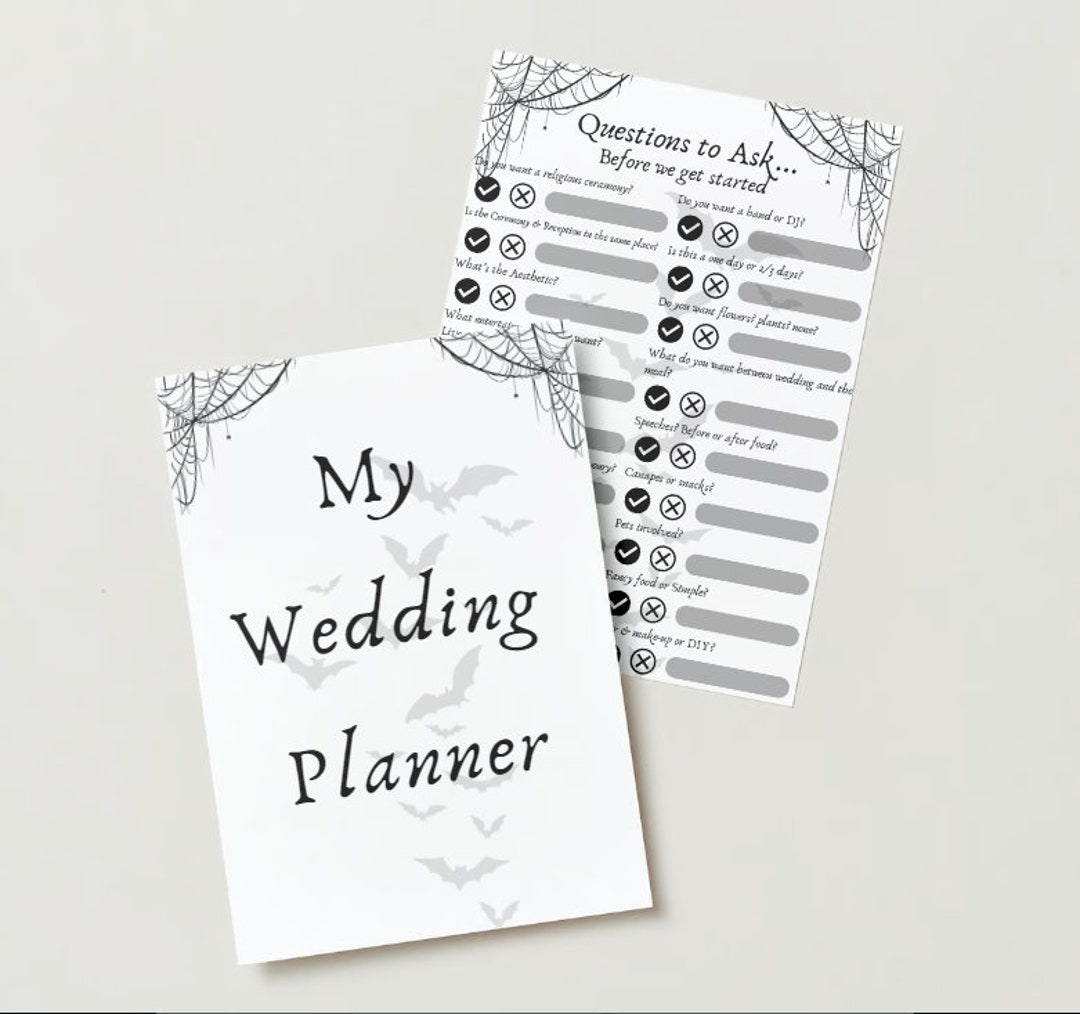 Halloween Wedding Planner | Spooky Gothic Checklist (PDF) - Etsy