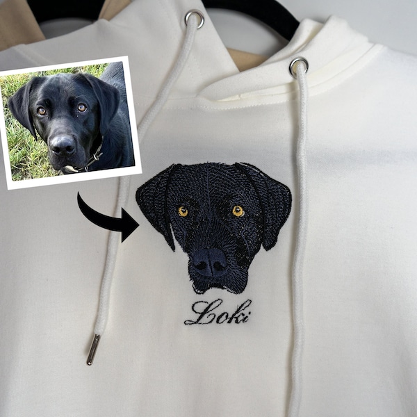 Custom Embroidered Pet Hoodie, Personalised Hoodies for Pet Lovers, Perfect Gift for Her or Him