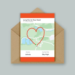 Carte d'anniversaire Strava Carte de course amusante pour lui Cadeau sportif pour elle Cadeau d'anniversaire pour les coureurs Carte inspirée de Strava pour les athlètes