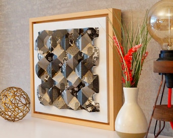 Origami Tessellation #002 - Framed Wall Art