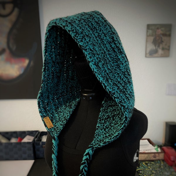 Capuche de druide en crochet