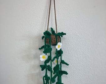 Crochet Hanging Strawberry Plant