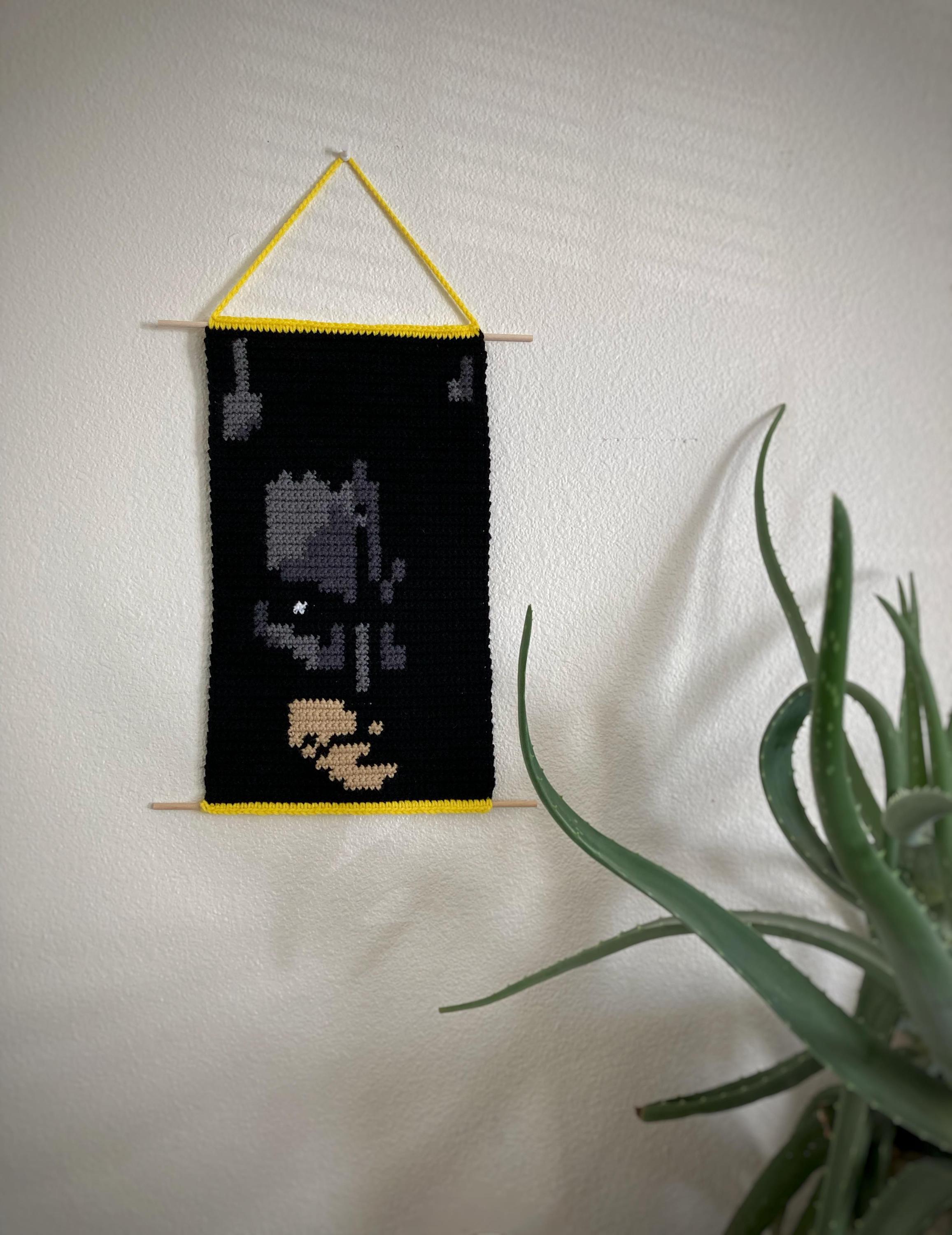 Crocheted Shadowy Savior Tapestry Pattern