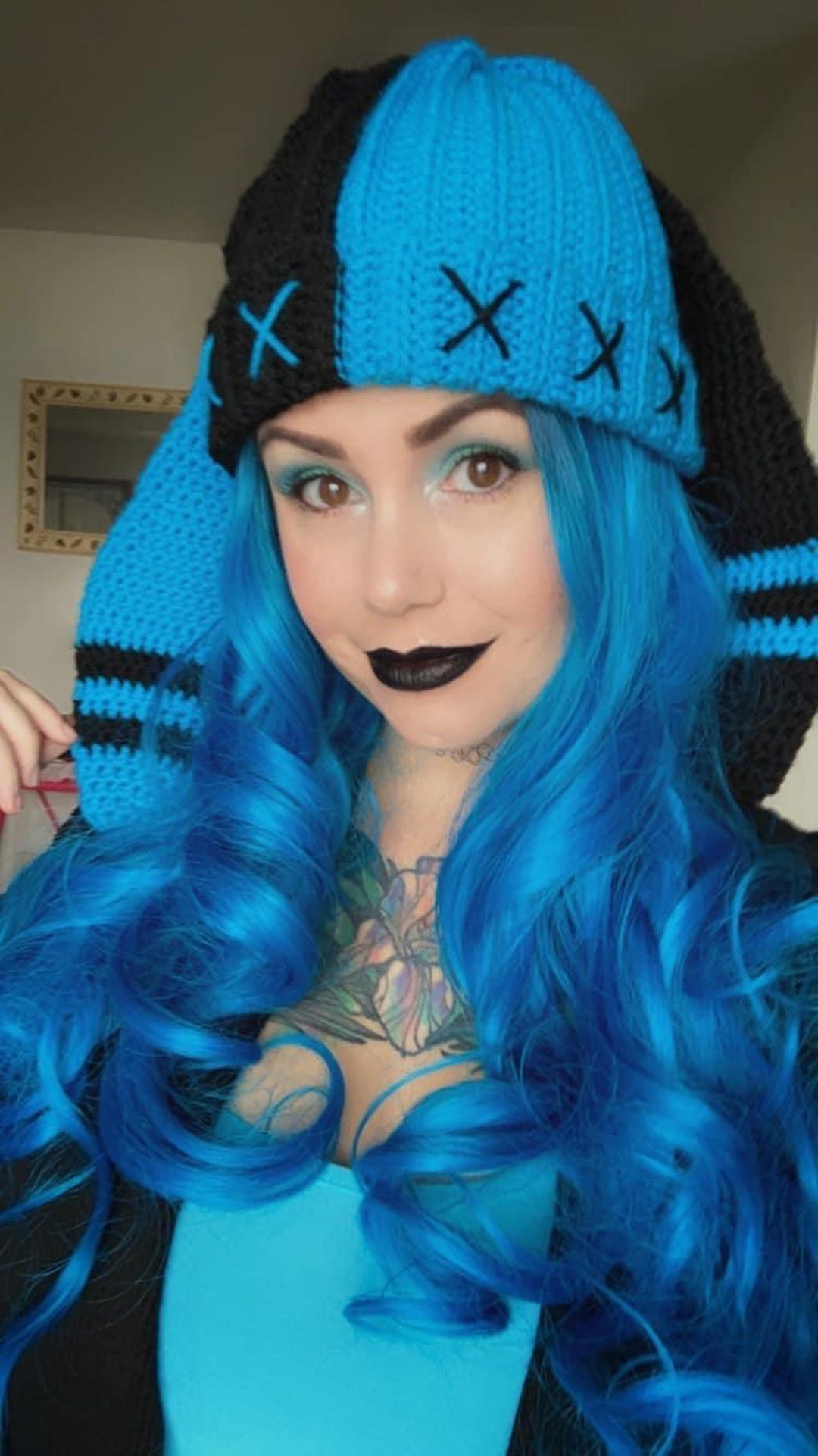 Custom Crochet Bunny Hat in Any Size or Color (Earring Not included) crochet bunny hat tutorial ♡ ? - YouTube main image 2