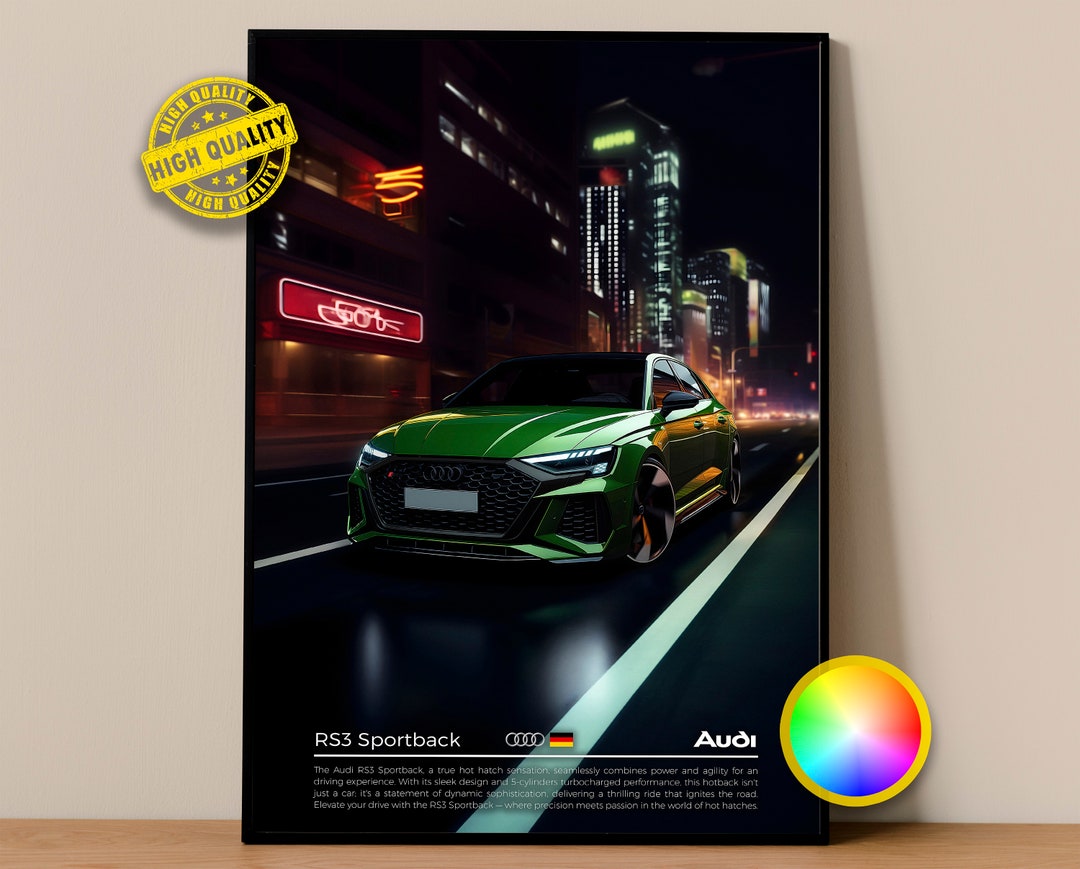 Audi Poster RS3 Sportback Poster 6033.0 Audi Wall Decor Audi Art ...
