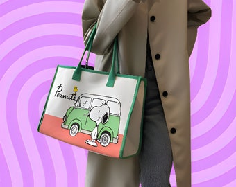 Snoopy Handtasche - Snoopy Tasche, Peanuts Gang Handtasche, Snoopy Handtasche, Kawaii, Snoopy Zubehör, Cartoon, japanische Tasche, Valentinstag