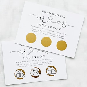 Cadeaux de mariage pour invités, Cadeaux de mariage, Cartes à gratter personnalisées, Cartes à gratter pour mariage, Cadeaux uniques pour mariage, Cadeau pour fête de mariage