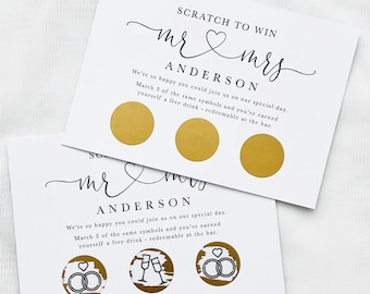 Bröllopspresenter för gäster, Bröllopspresenter, Personliga skraplotter, Skraplotter för bröllop, Unika bröllopspresenter, Bröllopsfestpresent