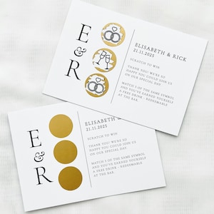 Bomboniere per gli ospiti, Bomboniere per matrimoni, Gratta e Vinci personalizzati, Gratta e Vinci per matrimoni, Bomboniere uniche per matrimoni, Bomboniere per feste di matrimonio