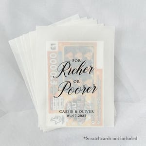 Porte-cartes à gratter pour mariage, Cadeaux pour mariage, Cadeaux uniques pour mariage, Billets de loto de mariage, Sacs de billets de loto, Sacs de cadeaux de mariage