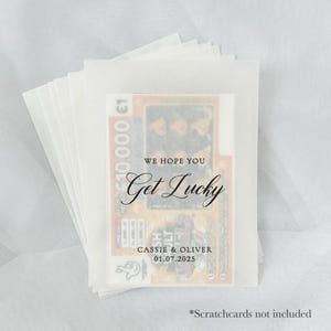 Porte-cartes à gratter pour mariage, Cadeaux pour mariage, Cadeaux uniques pour mariage, Billets de loto de mariage, Sacs de billets de loto, Sacs de cadeaux de mariage